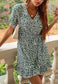 Floral Ruffle Hem Wrap Dress