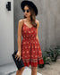 Gathered Waist Printed Summer Dress