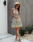 Gathered Waist Printed Summer Dress