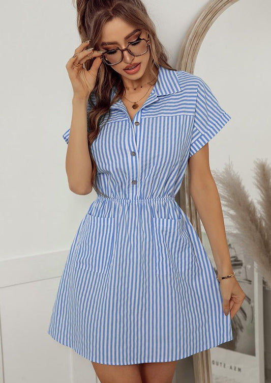 Striped A-line Summer Dress