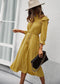 Shirred High Neck Dress