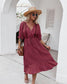 Crochet Detail Puff Sleeve Dress