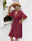 Crochet Detail Puff Sleeve Dress