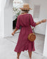 Crochet Detail Puff Sleeve Dress