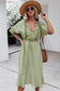 Crochet Detail Puff Sleeve Dress