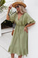 Crochet Detail Puff Sleeve Dress