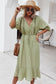 Crochet Detail Puff Sleeve Dress