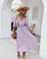 Crochet Detail Puff Sleeve Dress