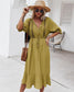 Crochet Detail Puff Sleeve Dress