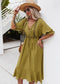 Crochet Detail Puff Sleeve Dress