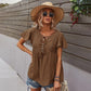 Tie Neck Flowy Sleeve Blouse