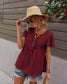 Tie Neck Flowy Sleeve Blouse