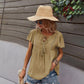 Tie Neck Flowy Sleeve Blouse