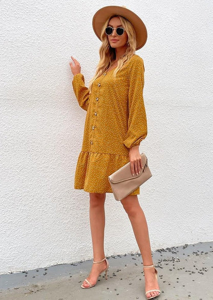 Polka Dot Button Down Dress