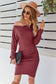 One Shoulder Solid Bodycon Dress