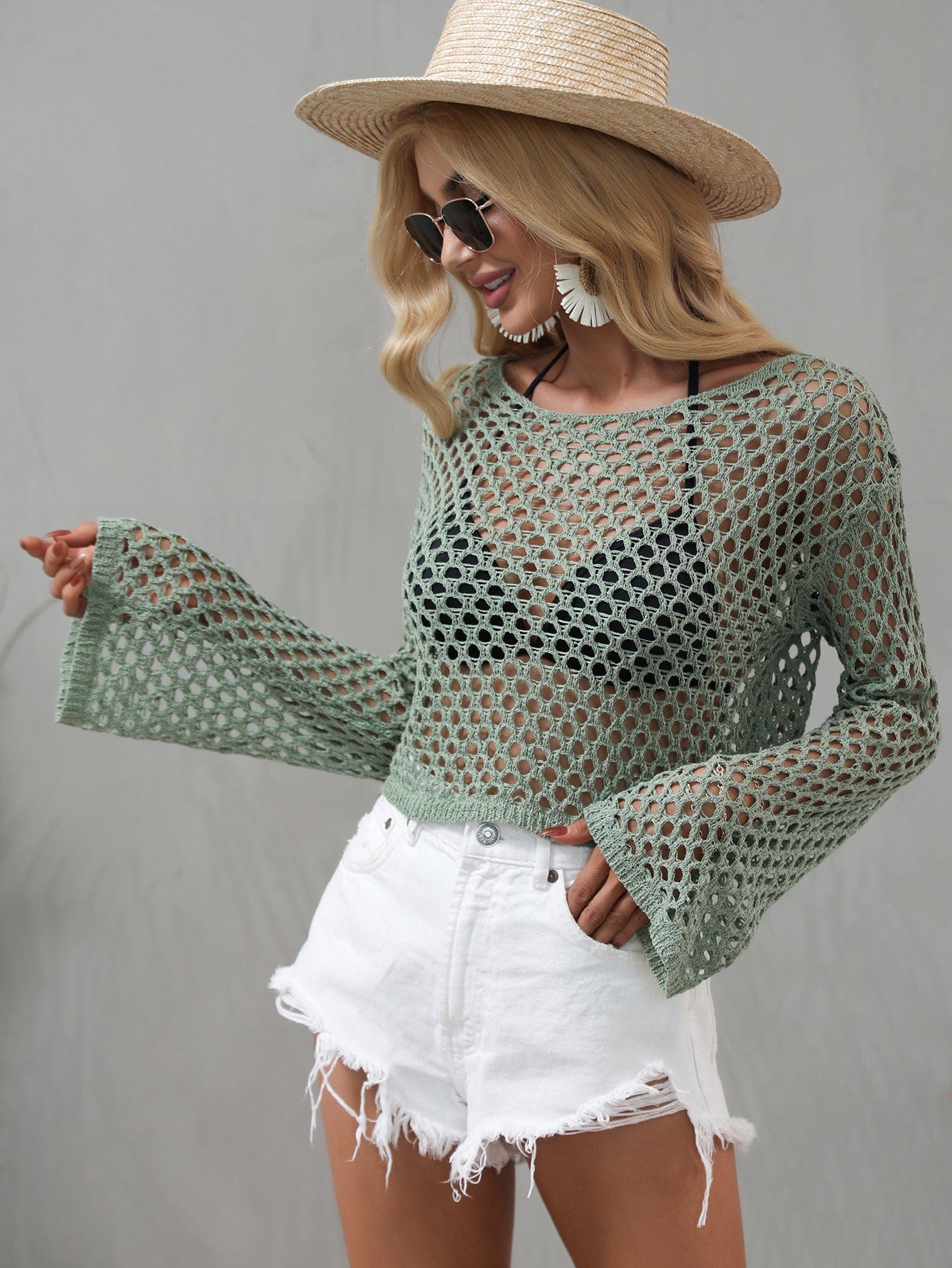 Crochet Net Crop Top