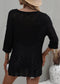 Drop Shoulder 3/4 Length Sweater