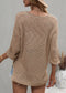 Drop Shoulder 3/4 Length Sweater