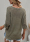 Drop Shoulder 3/4 Length Sweater