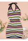 Multicolor Striped Knit Dress