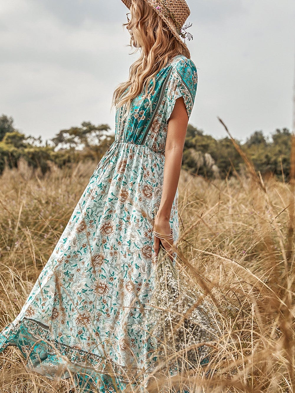 Tulip Sleeve Boho Dress