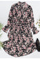 Tie Waist Pleated Floral Dress