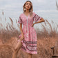 Tie Waist Bohemian Dress