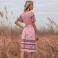 Tie Waist Bohemian Dress