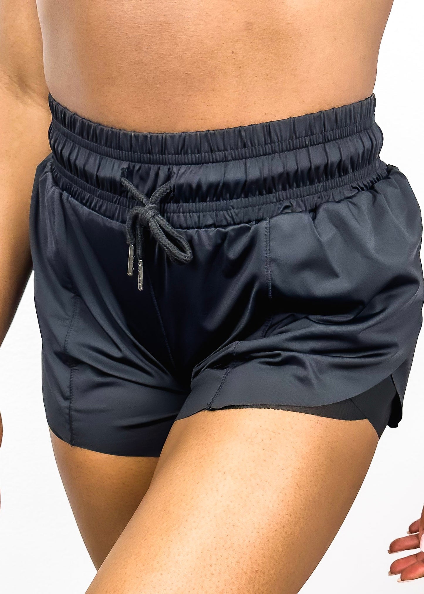 Drawstring Waist Lined Active Shorts