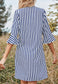 Striped Button Down Polo Dress