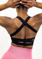 Square Neck Contouring Lined Open Back Sports Bra Tank