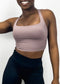 Square Neck Contouring Lined Open Back Sports Bra Tank