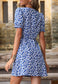 Floral Button Detail Wrap Dress