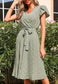 Ditsy Floral Tulip Sleeve Dress
