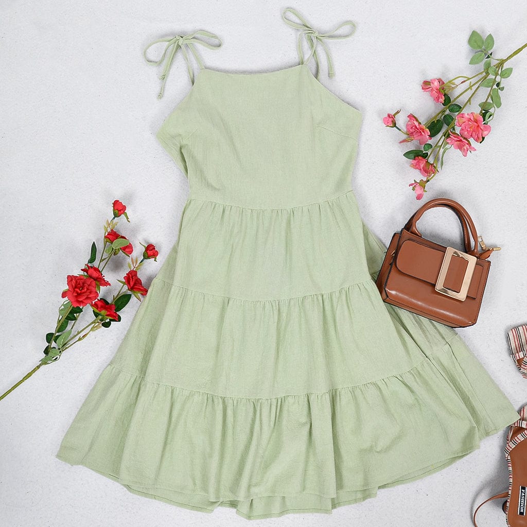 Cutout Tie Back Summer Dress