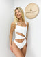 O Ring Asymmetrical Cut Out One-Piece - White