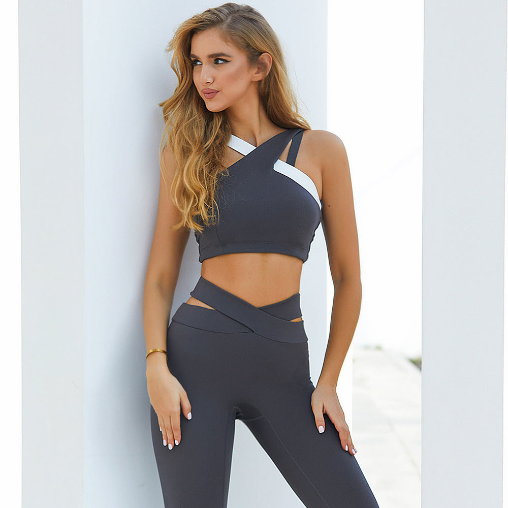 Cross Straps Workout Two Piece Set