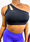 Asymmetrical Single Shoulder Straps Sports Bra