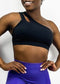 Asymmetrical Single Shoulder Straps Sports Bra