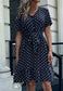 Button Front Polka Dot Dress