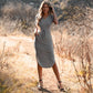 Rounded Hem Henley Shirt Dress