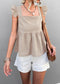 Ruffle Peplum Light Top