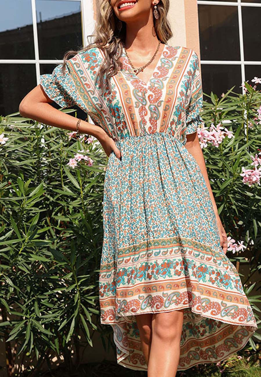 Tie Back Boho Dress