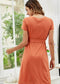 Solid Color Shirt Dress