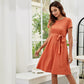 Solid Color Shirt Dress