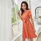 Solid Color Shirt Dress