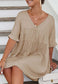 V Neck Tie Back Shift Dress