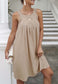 Halter Neck Pleated Shift Dress