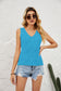 V Neck Pointelle Knit Top