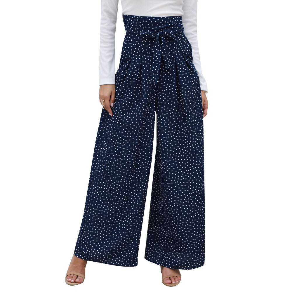 High Waist Polka Dot Pants